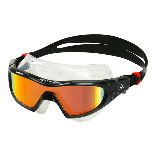 Aquasphere Vista PRO Swim Mask -  Mirrored Lens - Orange Titanium