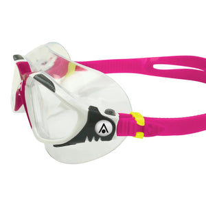 Aquasphere Vista Goggles Clear Lens - White/Rasberry - Tri Wetsuit Hire